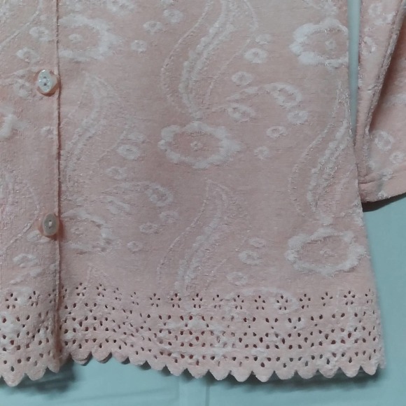 🦋 Once 1 Again Pink Cardigan Sweater Vintage Petite Small - Picture 2 of 7